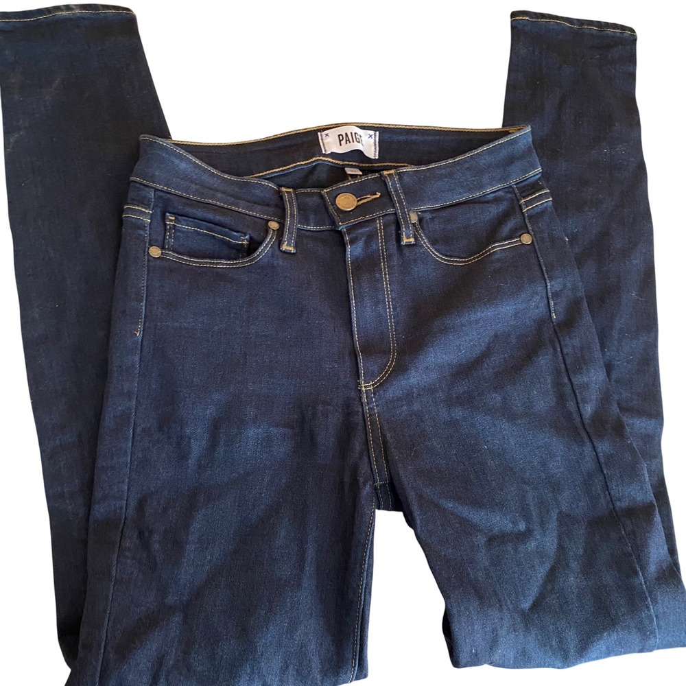 Paige Hoxton Ultra Skinny Jeans Womens 27 Dark Indigo High Rise Made in USA
